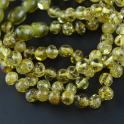 Amber bracelet light green color for men or women